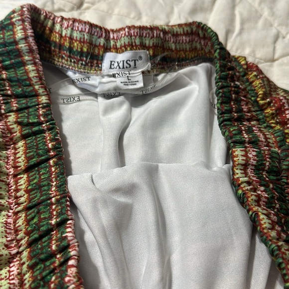 Brown, Gold & Blue Strapless Jumpsuit, Large by exist - Picture 4 of 4